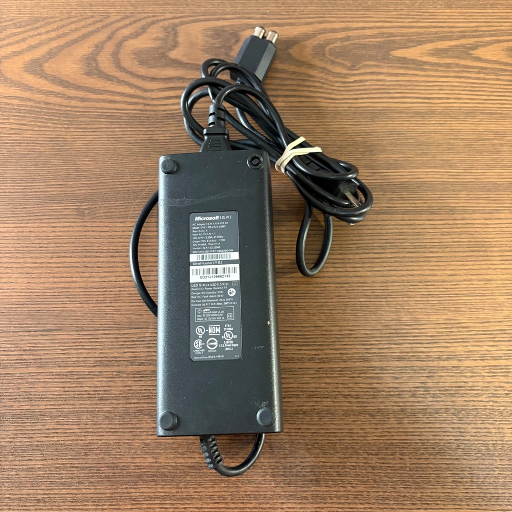 Microsoft Xbox 360 S‎ AC Adapter Power Supply 120W Black Good PB-2121-02MX OEM